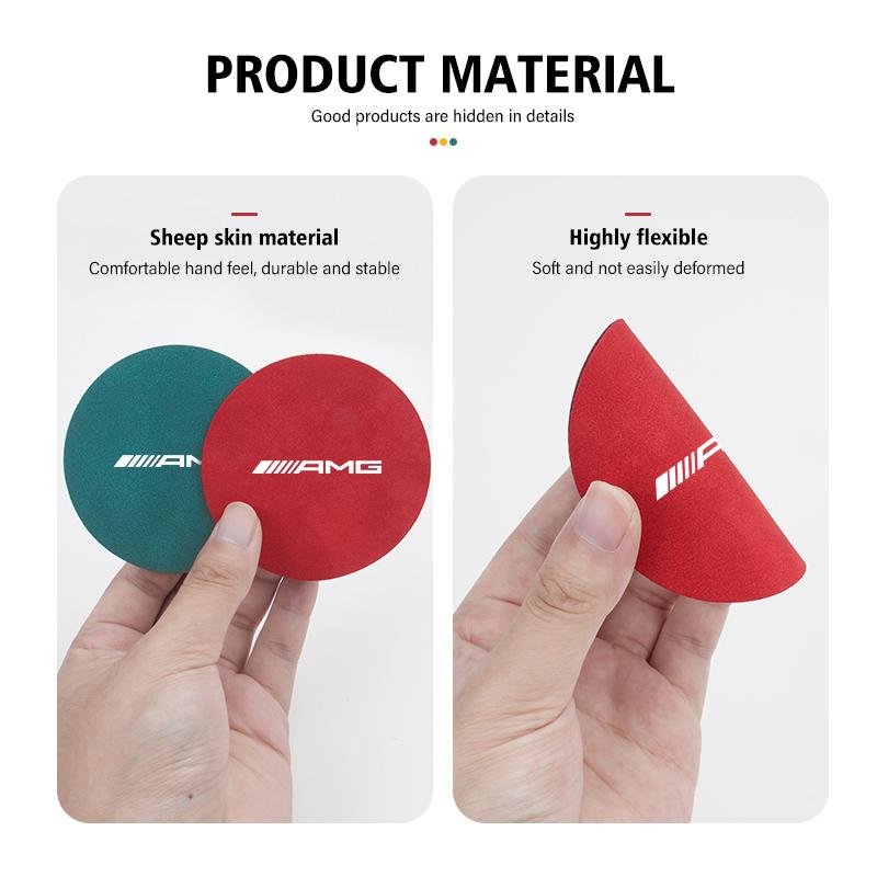 BTY4 2pcs Car Coaster Water Cup Bottle Holder Mat Anti-Slip Pad For Mercedes Benz AMG C180 C300 W124 W176 W177 C200 C260 GLC CLE CLA