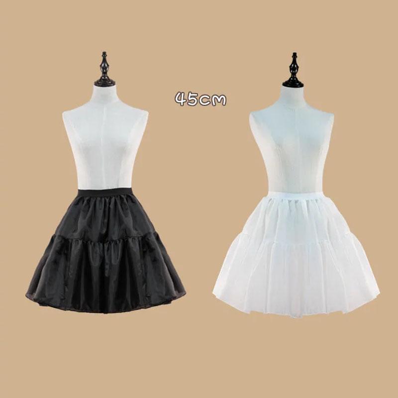 Lolita Skirt Brace Daily Boneless Crystal Yarn Lolita Soft Girl Adjustable Violence Super Pong Short Black Skirt Brace