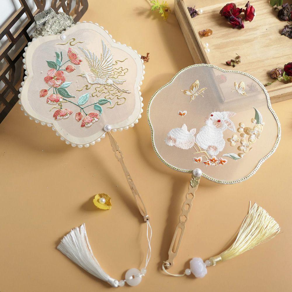 Tassel Desk Ornaments Craftsmanship DIY Hanfu Accessories Decorative Fans Hand Fan Photography Prop Group Fan Home Decoration