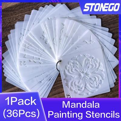 36 шт трафареты мандалы DIY украшения дома рисунок лазерная резка шаблон 1 упаковка настенный трафарет живопись для деревянной плитки ткань YSL