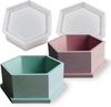 Hexagonal Candle Jar Resin Mold Geometric Storage Box Mold for Epoxy Resin,DIY Jewelry Box,Resin Clay Art,Home Wedding Decor