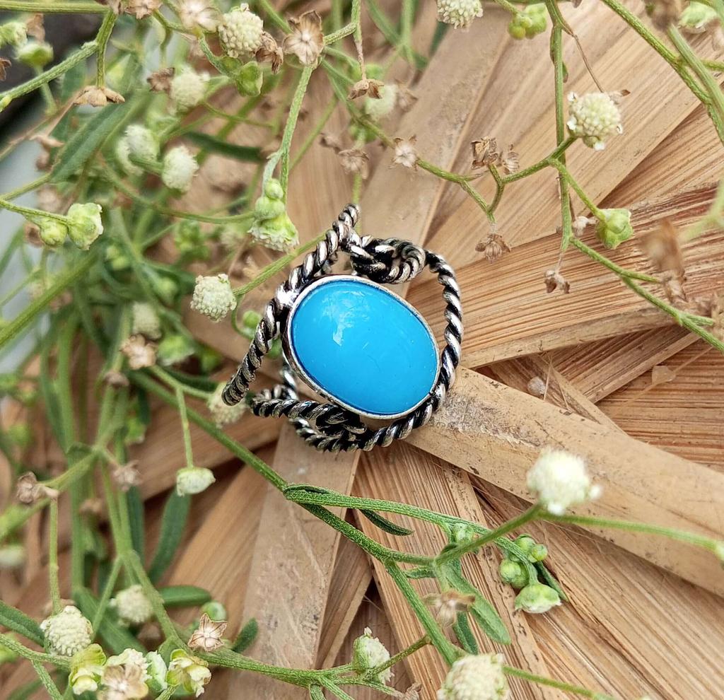 Ювелирное кольцо с регулируемым кольцом из стерлингового серебра 925 пробы халцедон NST-J2H5243