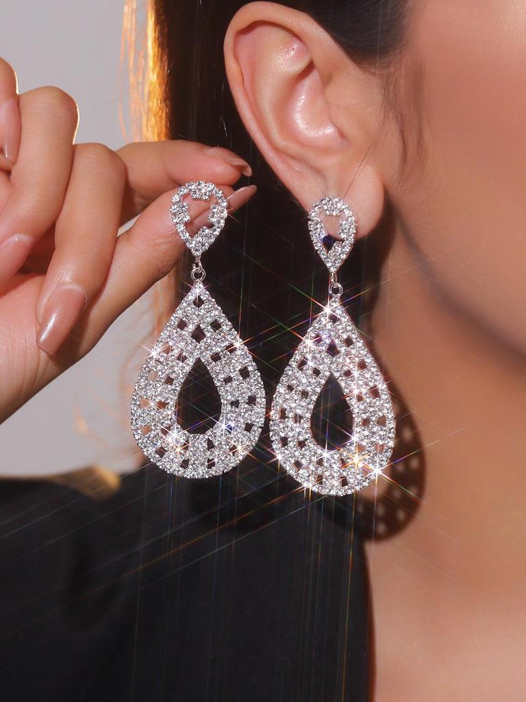 Роскошные клипсы-кисточки со стразами для женщин - Свадебные аксессуары