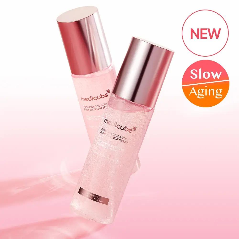 Medicube [горячий пищевой мист Винни-Пух Планер] Medicube Pdrn Розовый Коллаген Сияние Гелевый Мист 100 мл Двойной Проект
