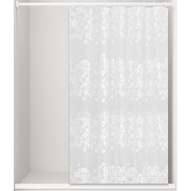 3D Jacquard Flower Peva Shower Curtain Thickened Waterproof Mildew Resistant Bathroom Bath Partition Universal Curtain