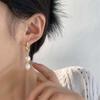 2024 New French Retro Advanced Pearl Imitation Earrings  Metal Knots for Slim and Long Earrings Earrings