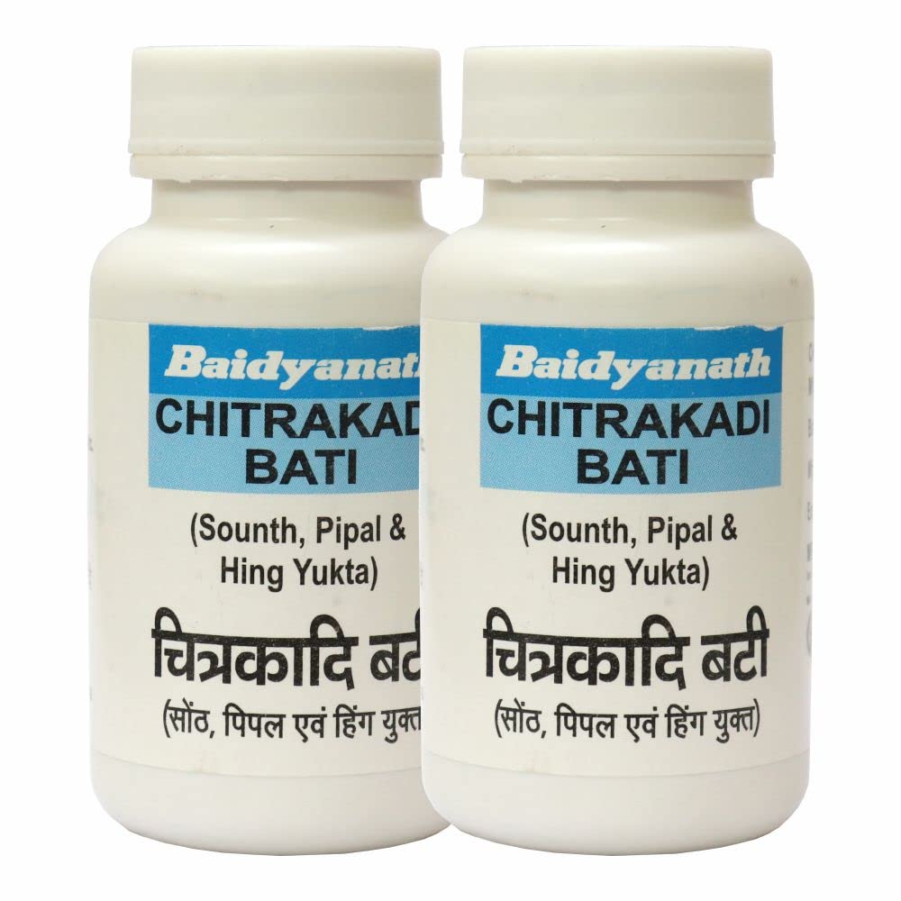Baidyanath Asli Ayurved Chitrakadi Bati 200Tablets X Pack Of 2 For Digestive Health Support