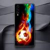 Силиконовый чехол с футбольным мячом для Samsung Galaxy A57 A56 A55 A36 A35 A37 A26 A17 A07 A50 A50s A70 A80 A7 A9 2018 Обложка Огненный футбольный мяч