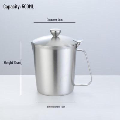 Мерный стакан из нержавеющей стали 304 с крышкой и ручкой