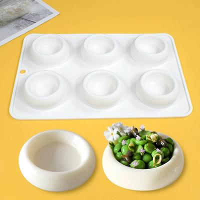 Dorica 6-гнездная 3D круглая кольцевая форма для пудинга силиконовая форма для мусса DIY форма для десерта шоколада инструменты для украшения торта формы для выпечки
