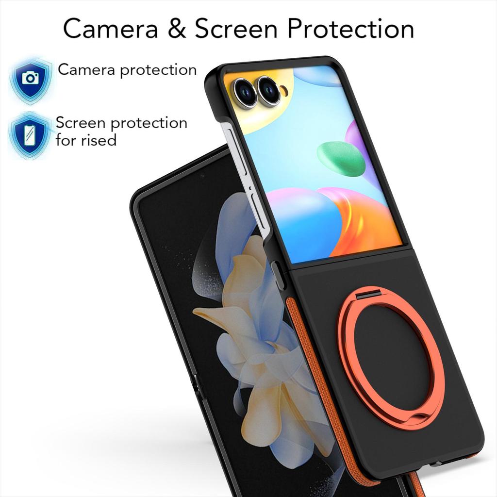 Ультратонкий чехол-подставка с магнитом для Samsung Galaxy Z Flip7 - Совместим с беспроводной зарядкой