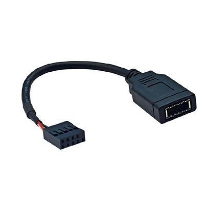 Кабель-переходник USB 2.0 9PIN на Header Type E для материнской платы с удобными передними разъемами Type C для настольных ПК