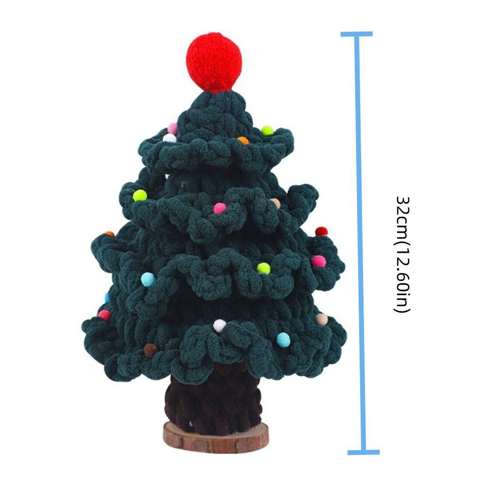 Handmade Xmas Tree Crochet Kits Easy Yarn Thread Crochet Material New Year Gift
