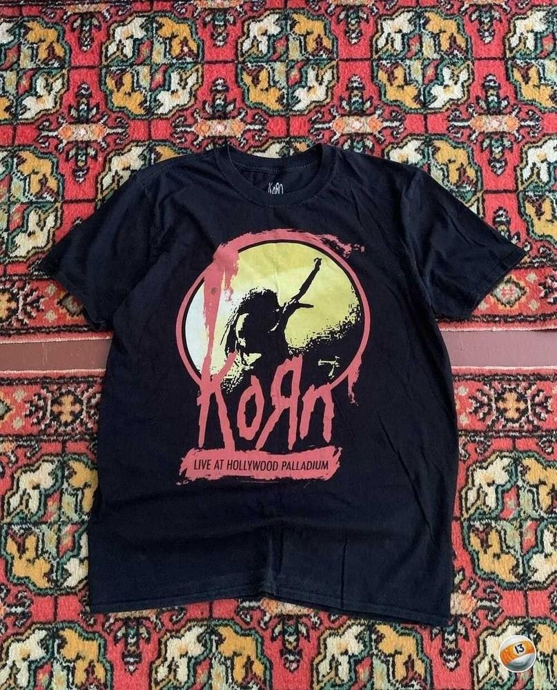 Винтажная футболка Korn Live at Hollywood Palladium Хлопок Унисекс Размер S-4XL VN2245 Унисекс Футболка
