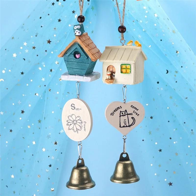 Resin Wind Chime Copper Bell Crafts Garden Home Outdoor Hanging Decor Craft Gift Ornament Car Bedroom A Durable Easy Inst
