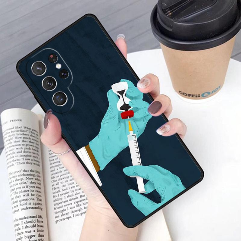 Медицина Врач Медсестра чехол для телефона Обложка Для Samsung Galaxy S24 S25 Ultra S21 S22 Ultra S10E Note 10 Plus Note 20 FE S23