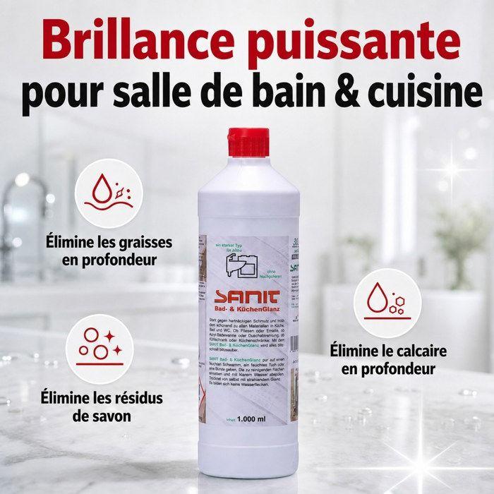 Nettoyant salle de bain, cuisine, multi-surfaces, 1 litre, Brillance