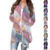 Women's Fashion Casual Retro  Print Mid-Length Cardigan Jacket