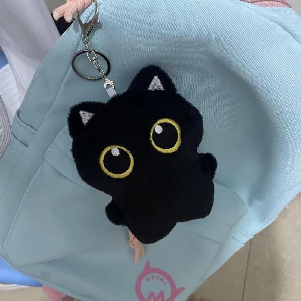 10cm Black Cat Plush Toy – Soft Mini Stuffed Animal Doll, Cute Pendant Pillow for Kids Birthday Gifts & Keychain Decor