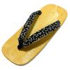 Edoten Geta Sandals, Made In Japan, Yellow Tatami Mat, Non-Slip Candy Sole, Dyed Cherry Blossom Pattern, Size LL