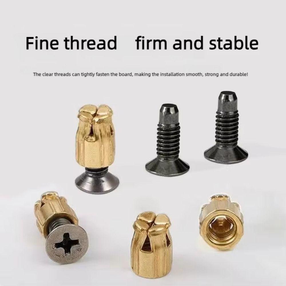 20Set Reusable Cabinet Hinge Nut Screw Drawer Door Repair Tools Fastening Accessories