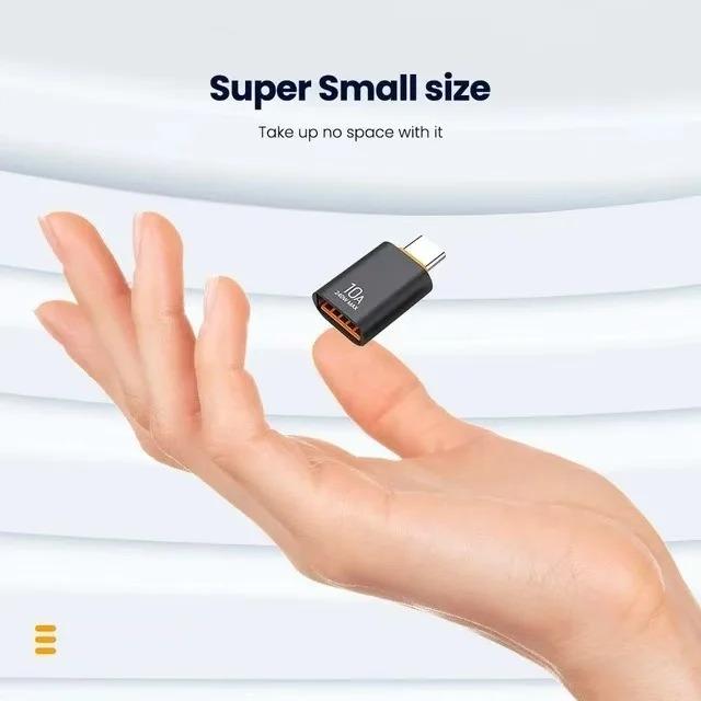 Адаптер USB на USB C Конвертер Type C (папа) на USB A (мама) для телефона, смарт-устройств, электронных гаджетов, передачи данных