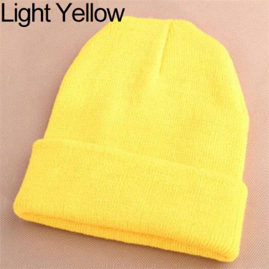 Beauty Beanie Knit Ski Hip-Hop Winter Warm Elastic Wool Yarn Cuff Hat