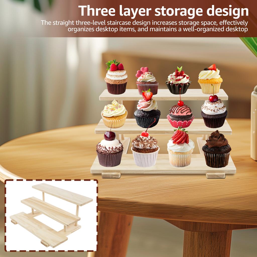 Деревянная стойка для демонстрации кексов, парфюмерии, косметики, ювелирных изделий, полка-органайзер, настольное хранилище