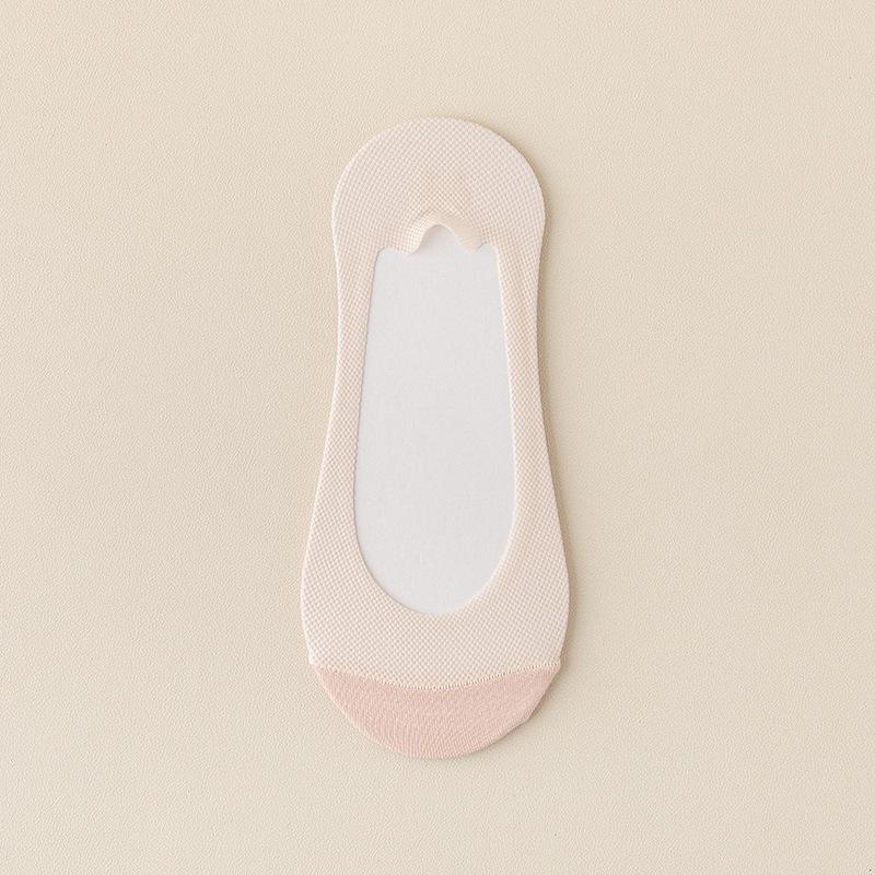 Женские нескользящие носки-лодочки из ледяного шелка с низким вырезом – Летние тонкие, невидимые, из чистого хлопка, короткий стиль