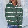 Ladies Fashion Casual Long Sleeve Striped Print Hoodie
