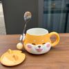 Сувенирная чашка Щенок Керамическая кружка с крышкой ложкой Подарок на день рождения Девочкам Практичный Сезон выпускных