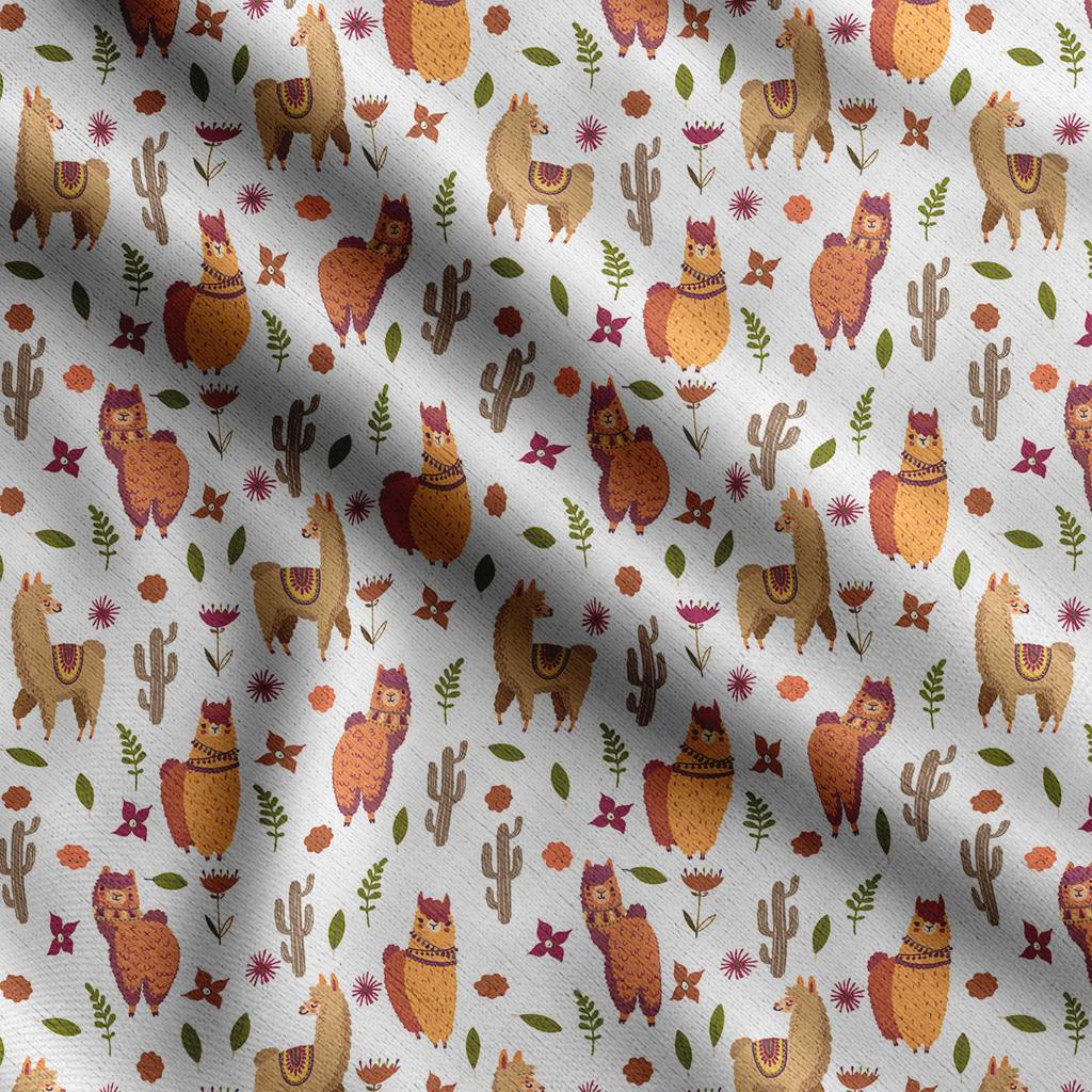 Soimoi Принт ламы альпаки, хлопковый батист, ткань для квилтинга, продаваемая во дворе, ширина 42 дюйма, хлопчатобумажная ткань средней плотности, швейные принадлежности,