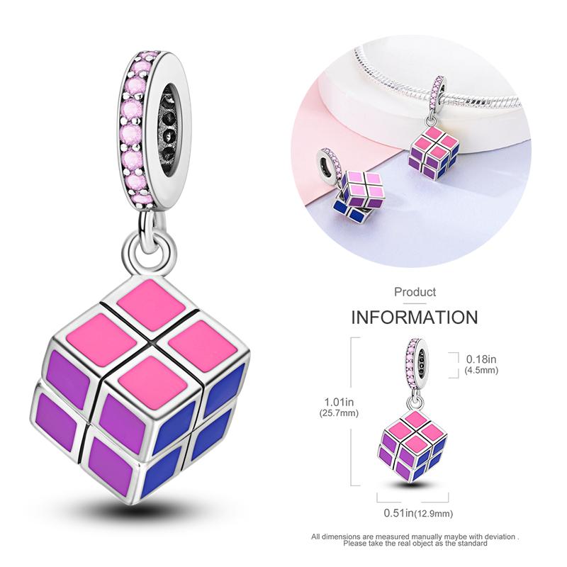 New Copper Bow Star Love Pink Series Charm Beads Suitable For 3Mm Original Bracelet Diy Fashion Jewelry Gift