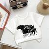Godzillas Tshirt Round Neck Short Sleeve Sportwear Fashion Summer Boys Girls Clothes Birthday Tops Hip Hop Outdoor Wear Gifts