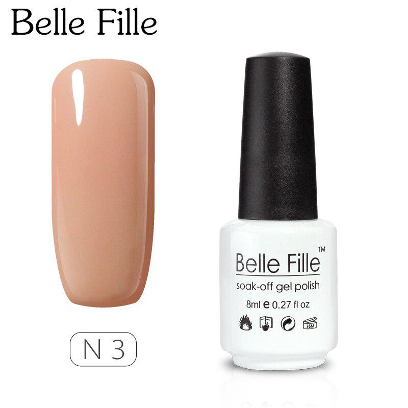 BELLE FILLE 8 мл Гель-лак нюдовый Долговечный Гель УФ Замачиваемый Лак Гель Лак Нейл-арт Лак