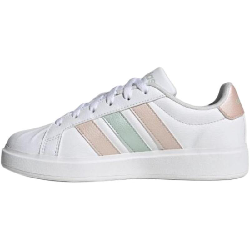 adidas Уличный Стиль Низкие Детские Скейтбордические Кроссовки Бело-Розово-Зеленые Подростковые Кроссовки JQ6890