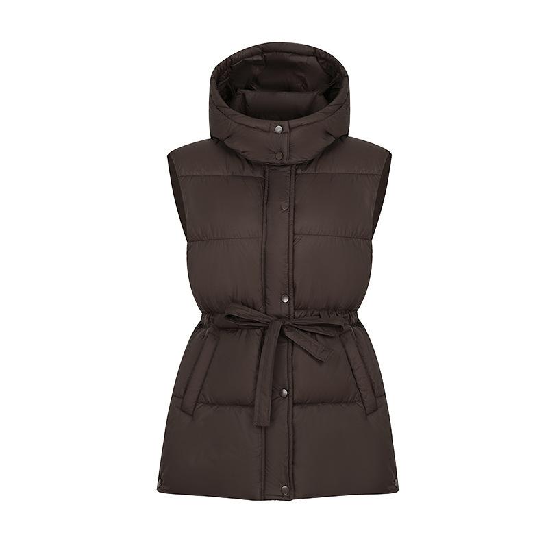 Winter new hooded vest fashionable versatile foreign style sleeveless cotton clothes vest jacket women's coat