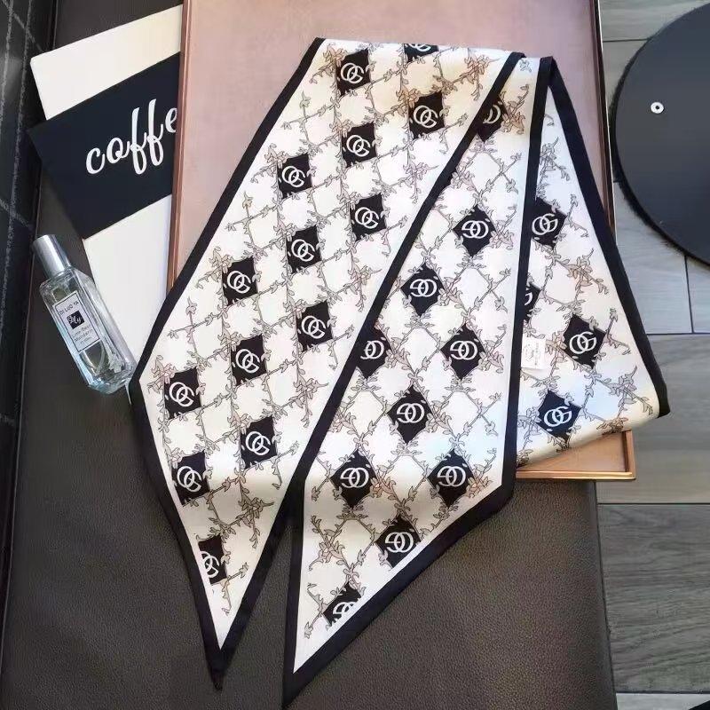 Длинный шейный платок, узкие ленты для волос, шарф, женские модные повязки на голову, шейные платки, напечатанная повязка на голову, симпатичные женские шарфы-сумки 14x145 см