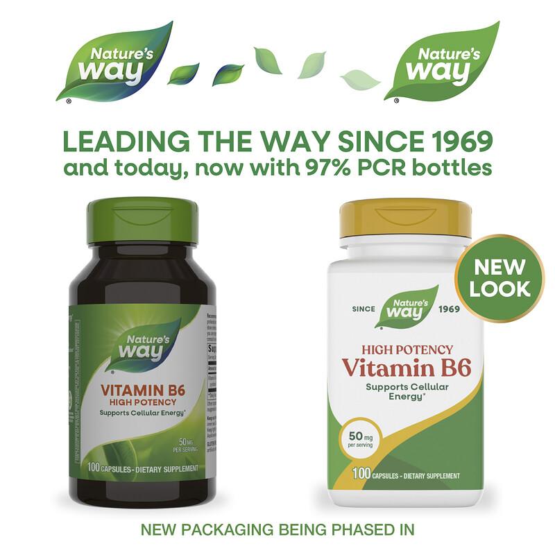Vitamin B6, 50 mg, 100 Capsules