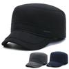 Autumn and Winter Men's Hats Fleece Thickened Simple and Comfortable Old Man Hats Fashionable Outdoor Travel Ear Protectors Flat Top Hats