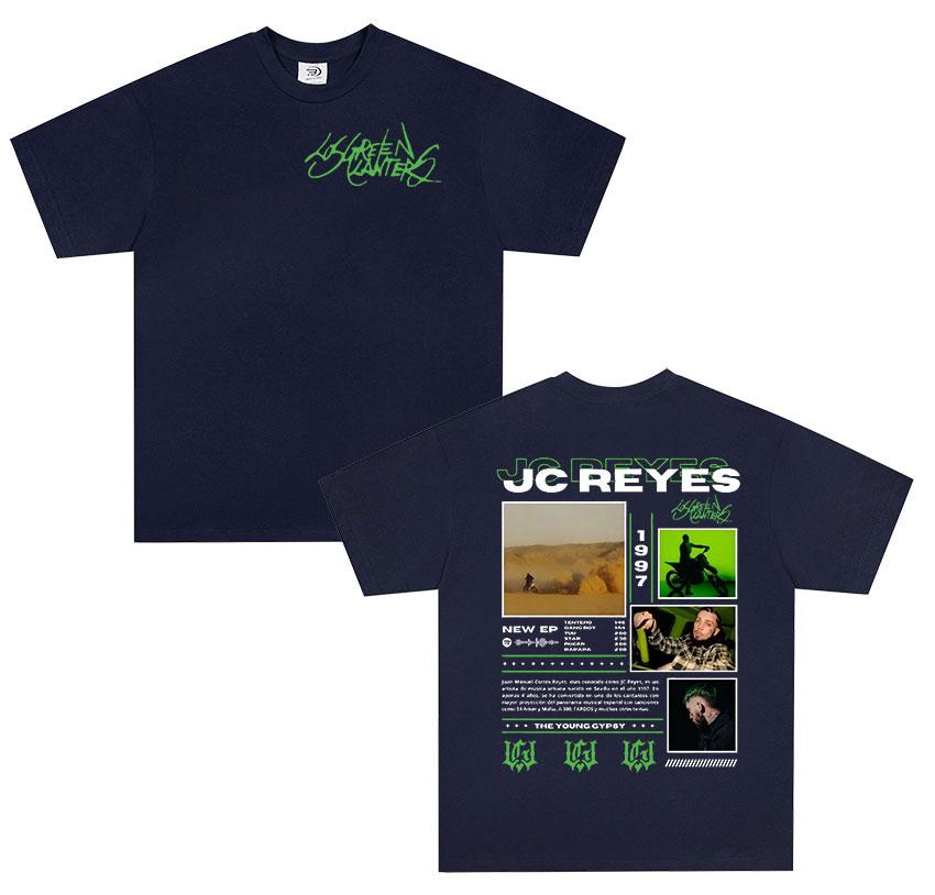 2026Summer Bestselling Rap Singer JC Reyes Retro Casual ShortSleeved TShirt for Unisex Loose and Breathable LongSleeved Shirt