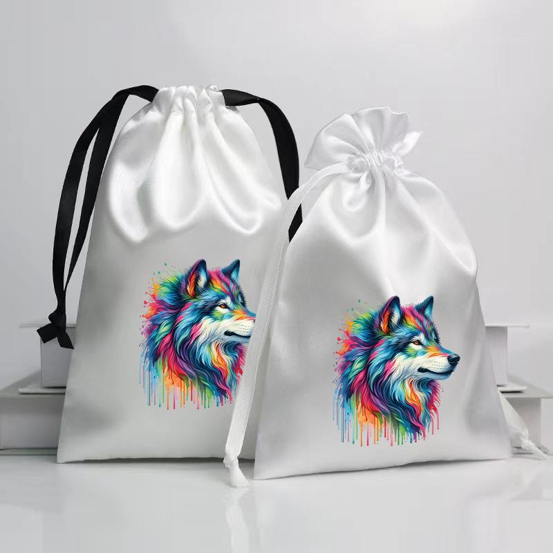 Теплопередача Радужный Волк Наклейка Горячая Распродажа Наклейки Футболка Термопресс Аппликация Наклейки Одежды Сделай Сам Пользовательский Логотип Нашивка