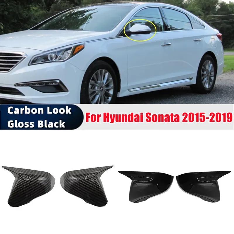 Для Hyundai Sonata 2015 2016 2017 2018 ABS Накладка на боковое зеркало заднего вида автомобиля, Колпачок крыла, Накладка на дверь, Внешний вид, Клейкая наклейка