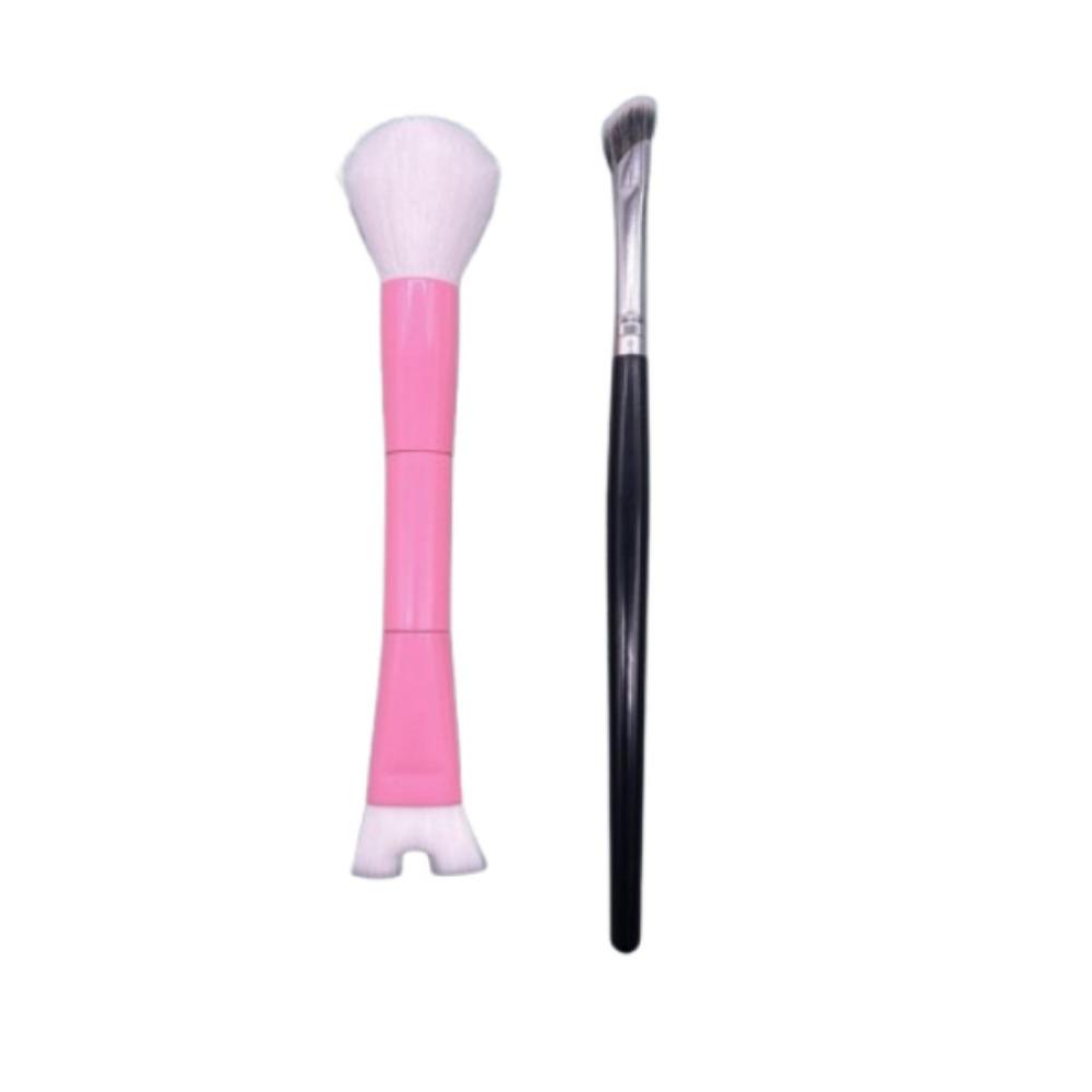 2Pcs 2-in-1 Nose Contour Brush Set Double Head Cosmetic Brush Kit Makeup Brush Concealer