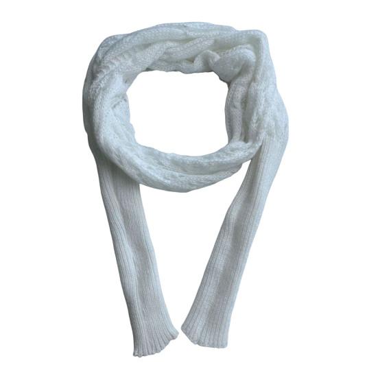 Sleeved Shawl Scarf Solid Color Hollow Twist Women Bohemian Style Wrap Braided Cable Scarf Winter Wear