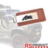 RS Products Jmkey2 sai-cha Jimny Keychain, Rhino Specification, Brown Genuine Leather, Brown, Jimny Logo,