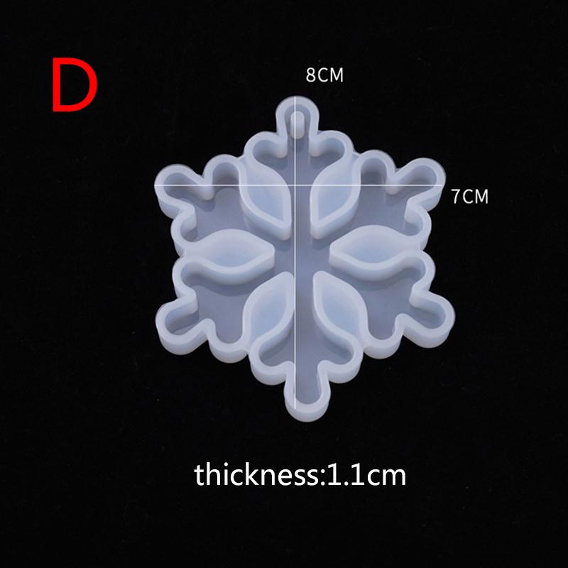 Рождественская елка DIY Смола Кристалл Эпоксидная форма Снежинка Лось Подвеска Сумка Украшение Смола Аромат Гипсовая штукатурка Силиконовая форма