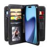 For iPhone 17 Air Leather Case with 10 Card Holder Phone Cover Stand