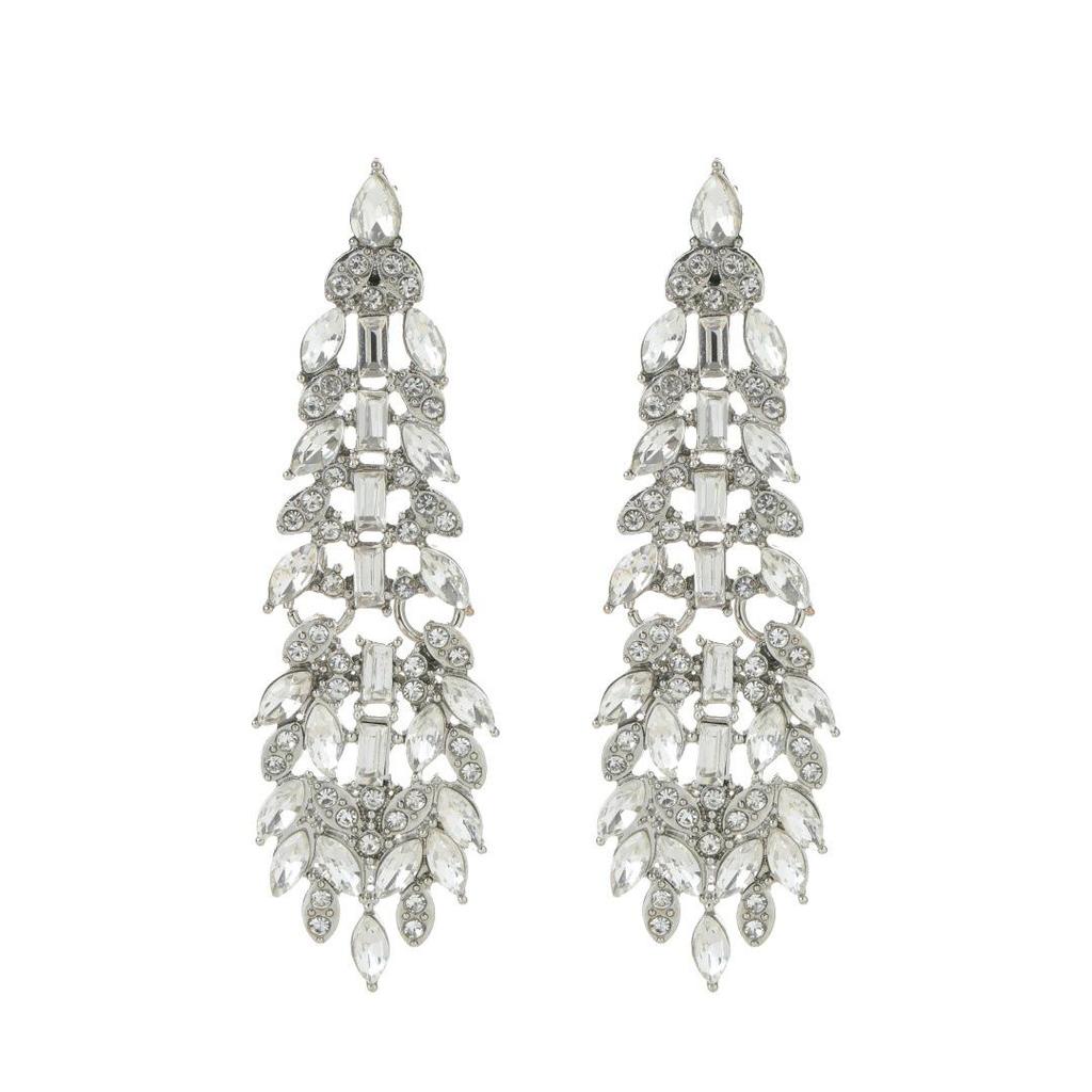 Роскошный ювелирный набор с бриллиантами для вечернего платья: Высококлассные серьги с кисточками и ожерелье для свадеб