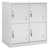 VidaXL Lockable Locker Cabinet Storage Cabinet Storage Organizer Office Cabinet Interior Grey 336432